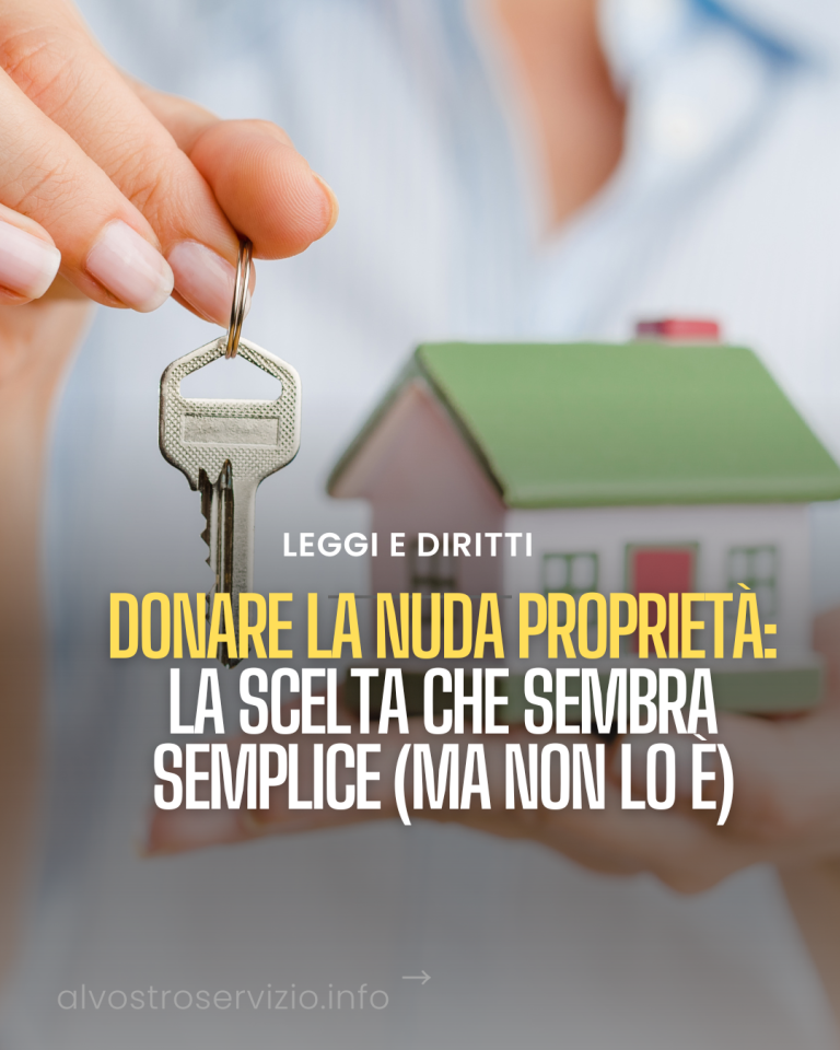 Donare la nuda proprietà: la scelta che sembra semplice (ma non lo è)