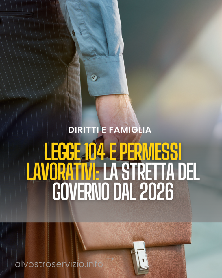 Legge 104 e permessi lavorativi: la stretta del Governo dal 2026
