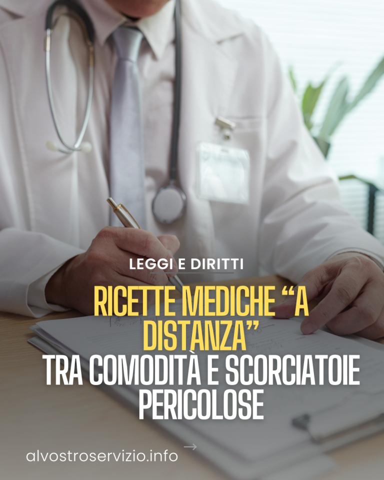 Ricette “a distanza”: tra comodità vera e scorciatoie pericolose