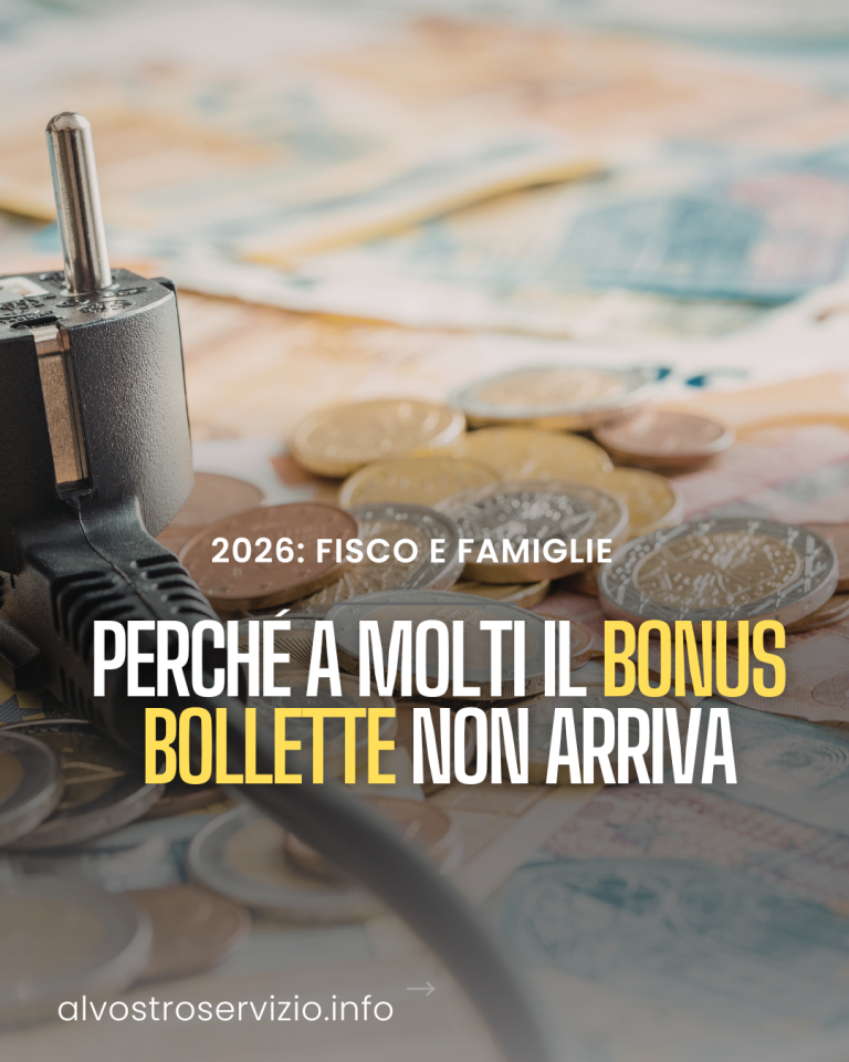 Perché a molti il Bonus Bollette non arriva