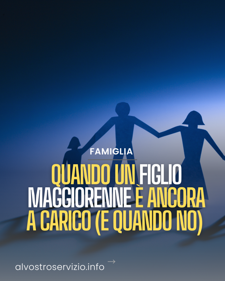 Quando un figlio maggiorenne è ancora a carico (e quando no)