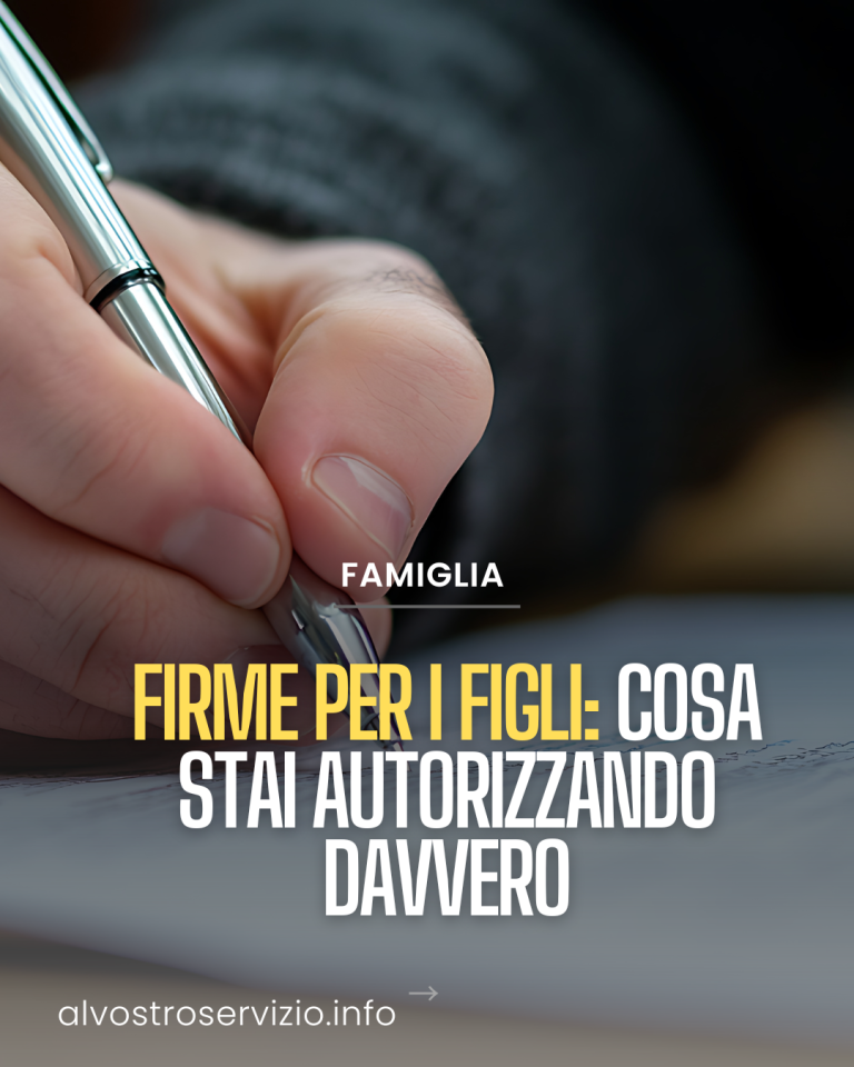 Firme sui figli: cosa stai autorizzando davvero