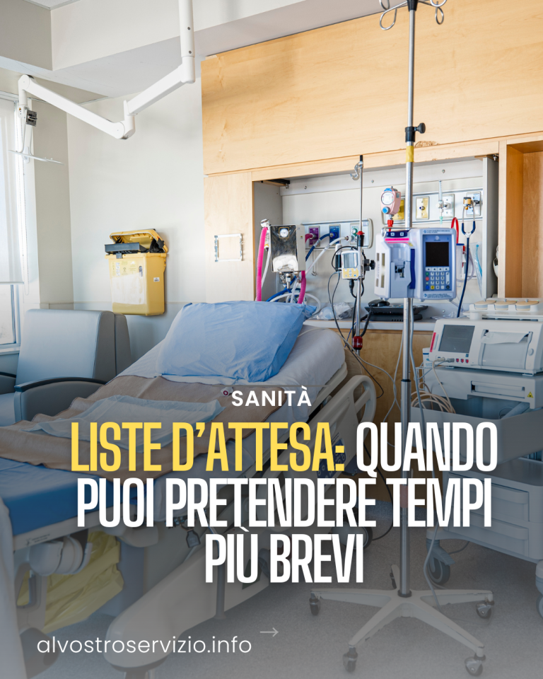 Liste d’attesa: quando puoi pretendere tempi più brevi