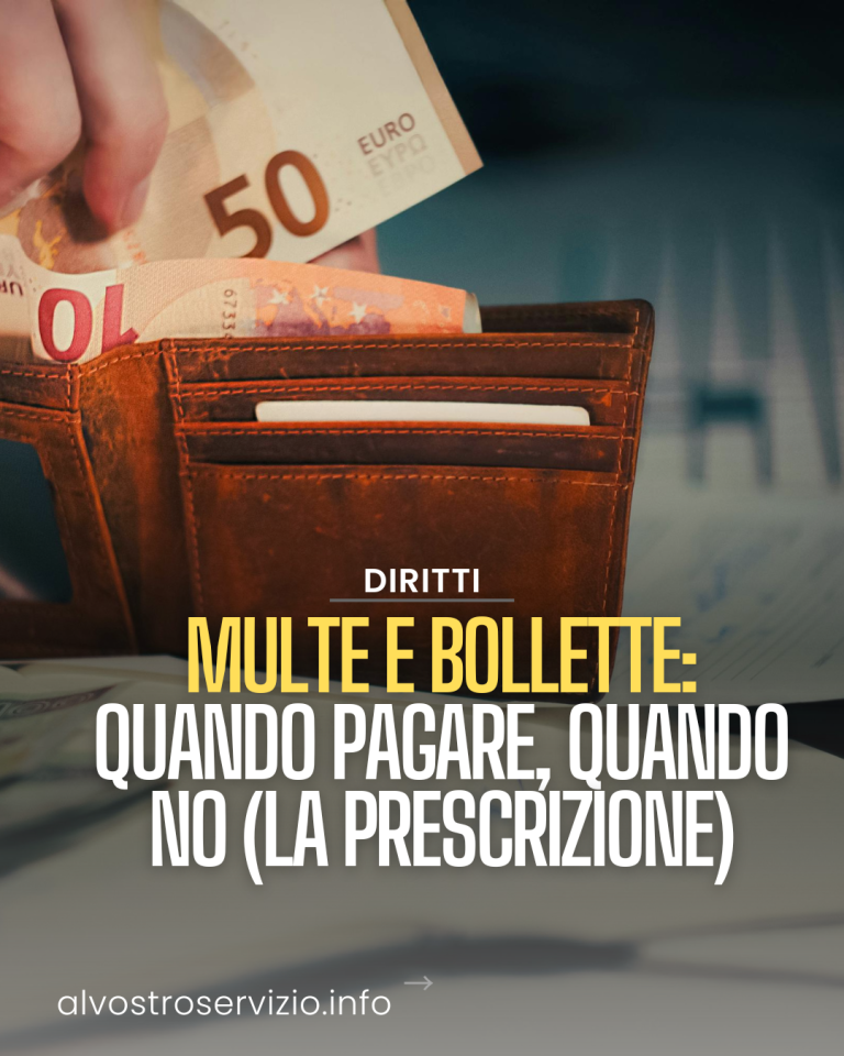 Multe e bollette: quando pagare, quando no (la prescrizione)