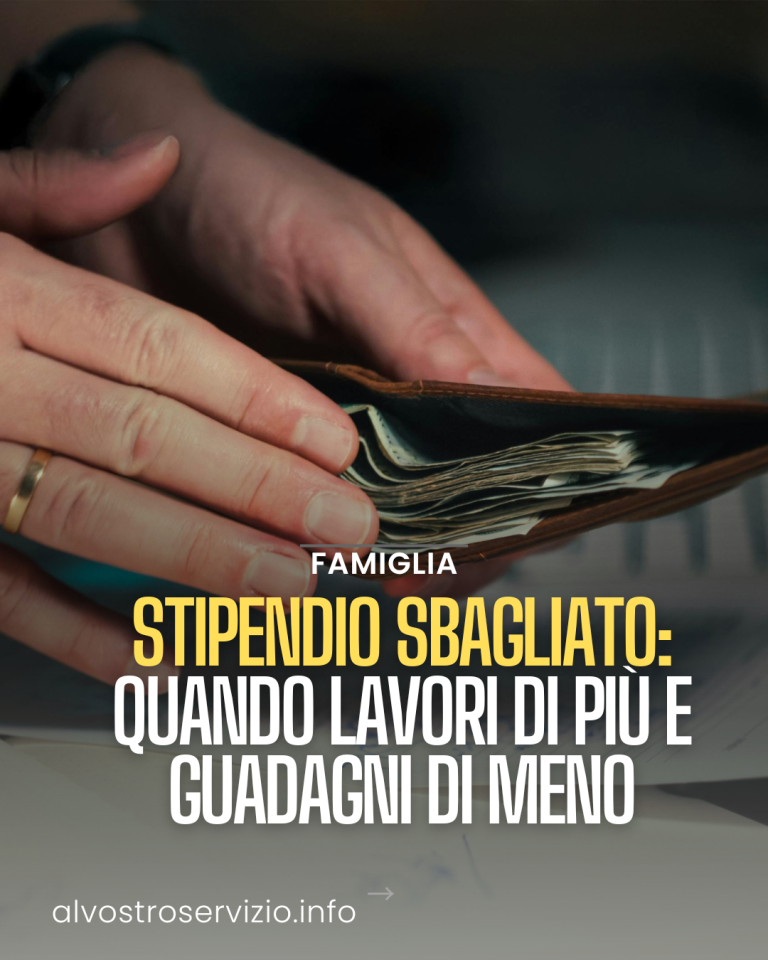 Stipendio sbagliato: quando lavori di più e guadagni di meno